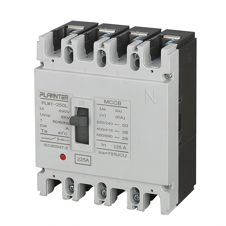 एसी 4 पोल मोल्डेड केस सर्किट ब्रेकर 225ए
